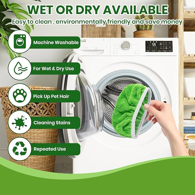 Reusable Swiffer mop Pads Swiffer Dry Sweeping Cloths 6 Pack Microfiber Wet Mop Pads Compatible with Swiffer Sweeper Mop Replacement Mopping pad Refills for Hardwood Surface Floor Cleaning