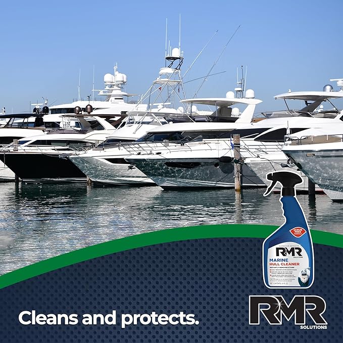 RMR Marine Hull Cleaner, Heavy Duty Boat Wash for Cleaning Slimy & Grimy Surfaces, Rust, Stain, & Water Spot Remover, 24 Ounce Spray