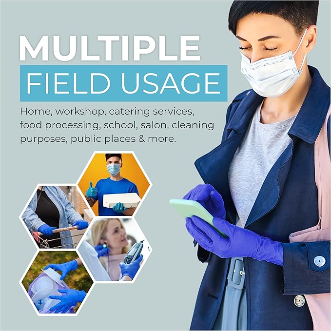 Nitrile Gloves, Disposable Gloves, Comfortable, Powder Free, Latex Free | 100-1000 Gloves
