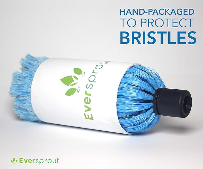 EVERSPROUT Duster 3-Pack | Hand-Packaged Cobweb Duster, Microfiber Feather Duster, Flexible Ceiling Fan Duster | Twists onto Standard 3/4 inch Threaded Poles (Pole Sold Separately)(Soft Bristles)