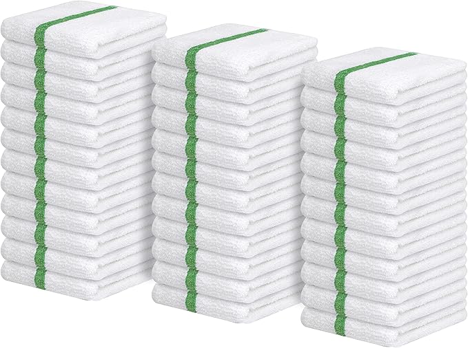 Avalon Towels Terry Bar Mop Towels (Value Pack of 36) Size 16"x19" – Absorbent and Durable, Multipurpose Cleaning Rags, Cotton Cleaning Cloths, Terry Cloth Rags, Reusable Shop Rag