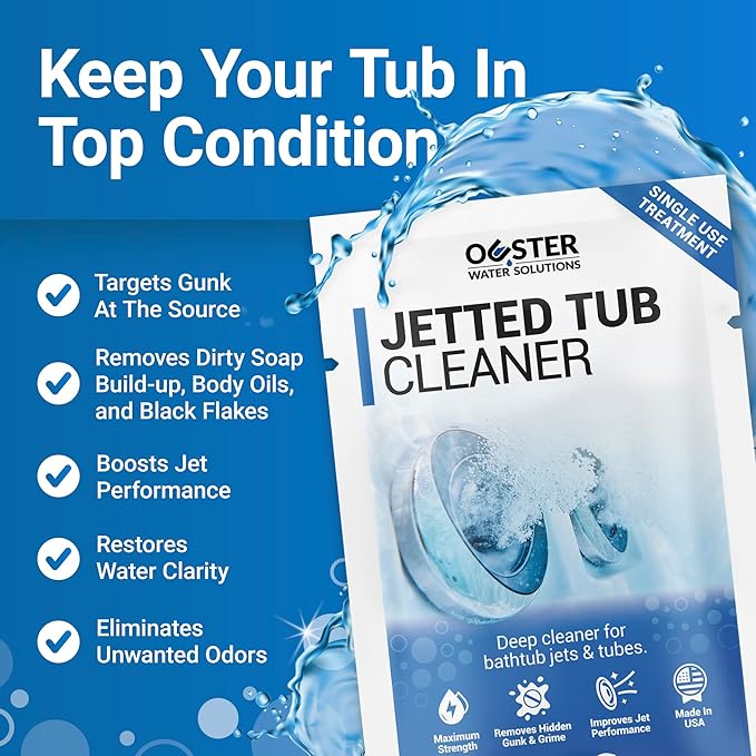 Bio Ouster Jetted Tub Cleaner Kit - Jet and Jacuzzi Tub Cleaner for Jets, Tubes, and Bathtubs - Includes Microfiber Towel - Professional Grade Formula, Made in USA (Kit)