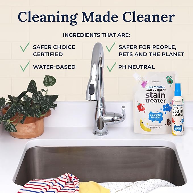 Miss Mouth's Messy Eater Stain Treater - 2 Pack Stain Remover Spray and 16oz Bottle