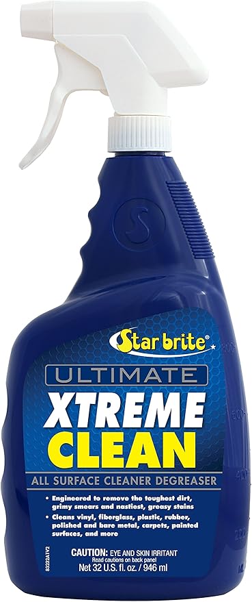 STAR BRITE Ultimate Xtreme Clean - High-Performance All-Surface Cleaner Degreaser, Ideal for Aluminum, Fiberglass, Plastic, Chrome, Stainless, Leather, and Rubber Surfaces