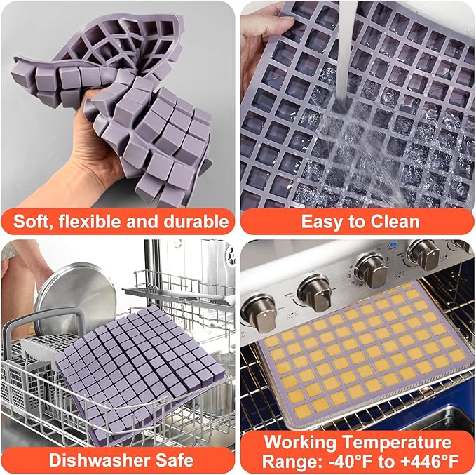 Square Chocolate Mold, Mini Silicone Candy Molds, SIQINZONGWA 100 Cavities Square Gummy Silicone Molds Bite Size for Chocolate, Candy, Gummy, Caramels, Jelly, Ice Cubes, Pet Treats