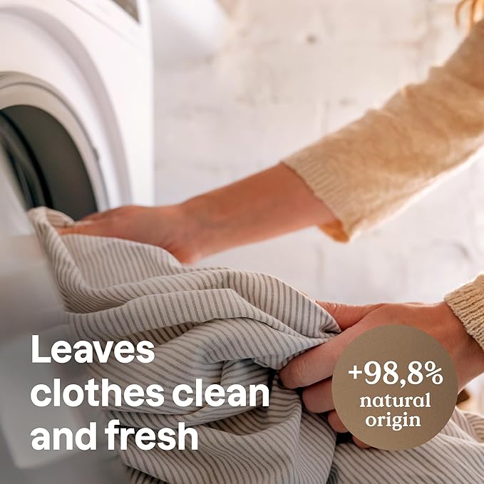 ATTITUDE Laundry Detergent with Essential Oils, EWG Verified, Vegan, Plant and Mineral-Based Ingredients, HE, Refillable Aluminum Bottle, 40 Loads, Lavender and Rosemary, 33.8 Fl Oz