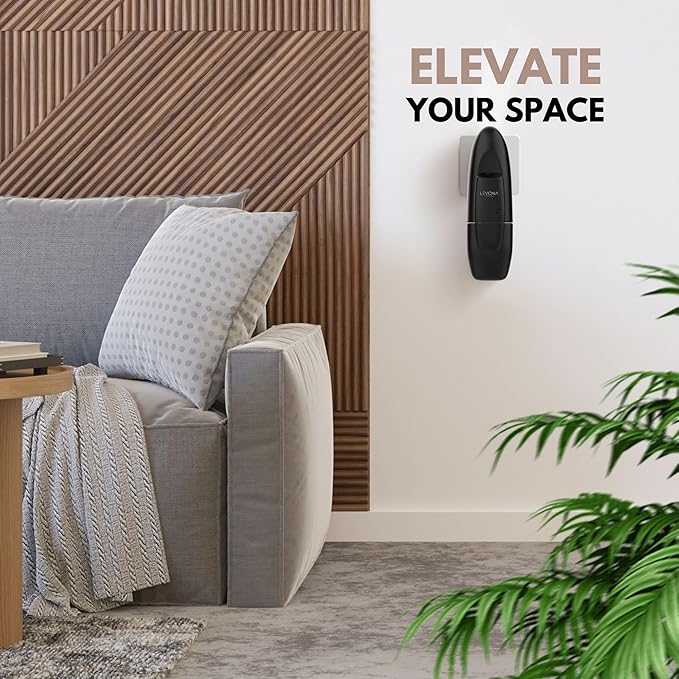 Levona Scent Abela 100 - Essential Oil Diffuser & Plug in Air Freshener for Home, Office and Hotel Use, Smart App Controlled Waterless Diffuser & Nebulizer, Matte Black, 500 sq ft (Oil Not Included)