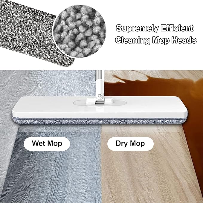 Replacement Mop Head Replacement Microfiber Mop Head Set of 2 per Pack [2 Packs]