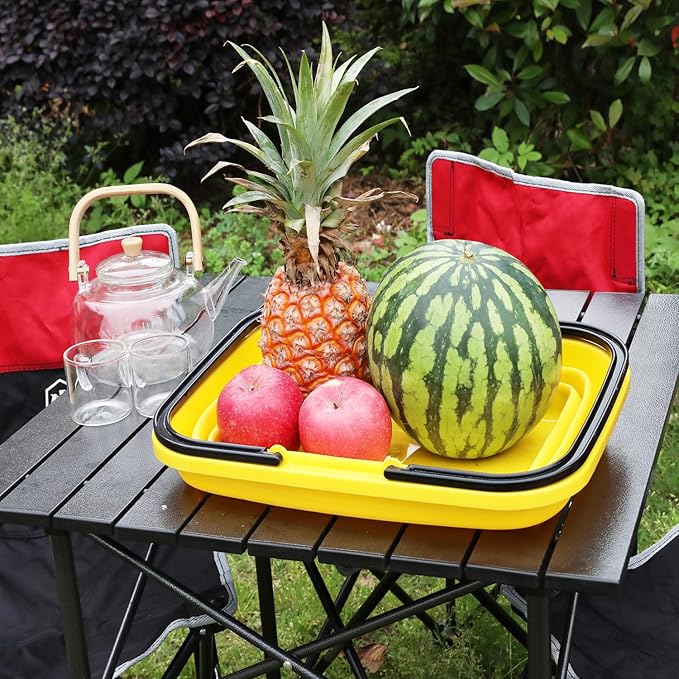 Collapsible Compact Bucket with Handle 10L(2.6 Gallon) Portable Water Bucket,Outdoor Multiuse Foldable Water Pail for Car Window Cleaning, Camping, Washing Dishes, Picnic, Fishing