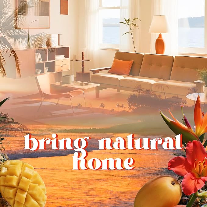 Air Freshener for Home, 2 Pack, 2 Refill, Hawaiian Scent, Odor Eliminator, Up to 120 Days, Cactus-shaped Freshener for Closet Bathroom, Cute Home Decor, White and Green