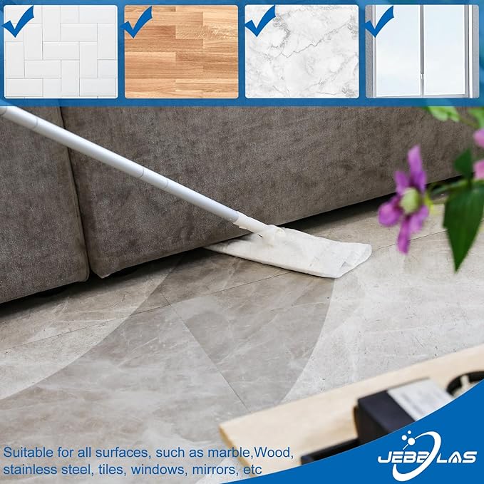 JEBBLAS Disposable Mop Cloth Dry Sweeping Pad for Floor Mop Sweeping Cloths Multi Surface Refills, 180 Count