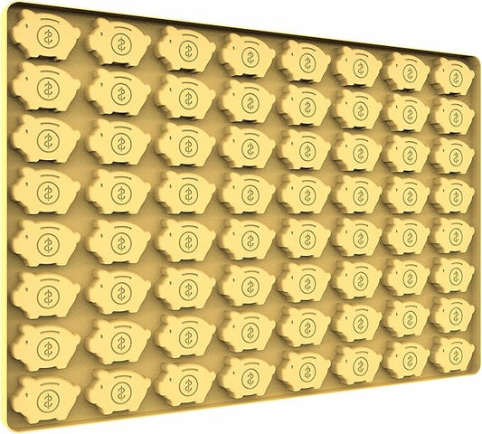 Adorable Piggy Bank Silicone Molds for Homemade Chocolates, Gummies, Candies with Scraper