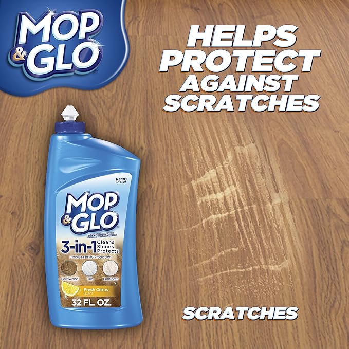 Mop & Glo Professional Multi-Surface Floor Cleaner, Fresh Citrus Scent, 64 Oz (Pack of 2)