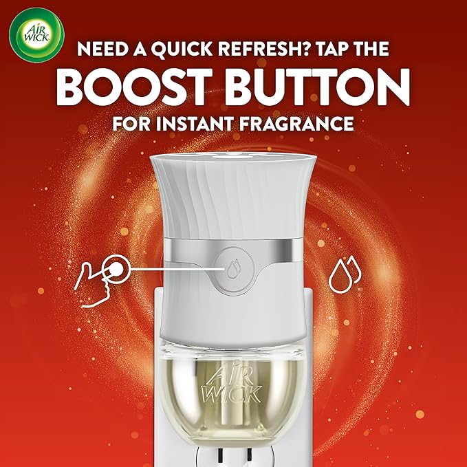 Air Wick Plug in Scented Oil Refill, 7ct, Apple Cinnamon Medley, Fall Scent, Essential Oils, Air Freshener