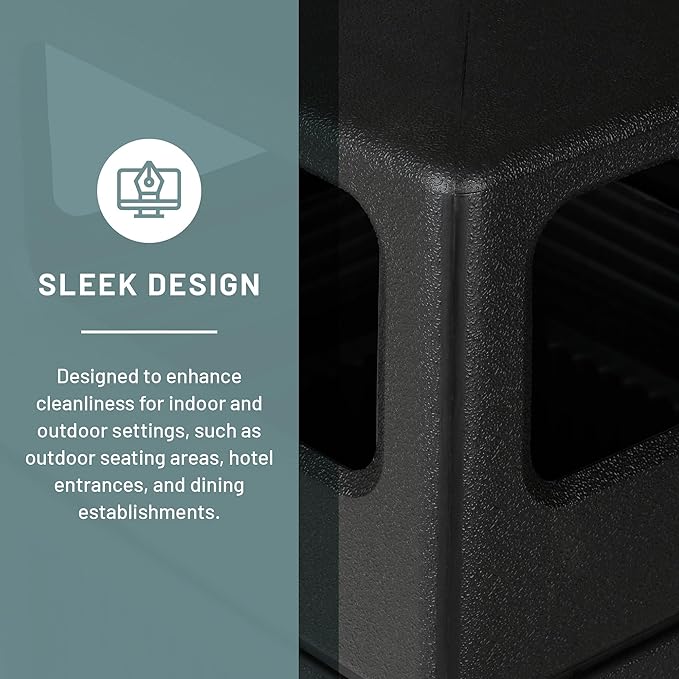 Safco Canmeleon Trash Can, 38 Gallons, Indoor and Outdoor Use, Durable & Weather-Resistant Commercial Garbage Can, Black