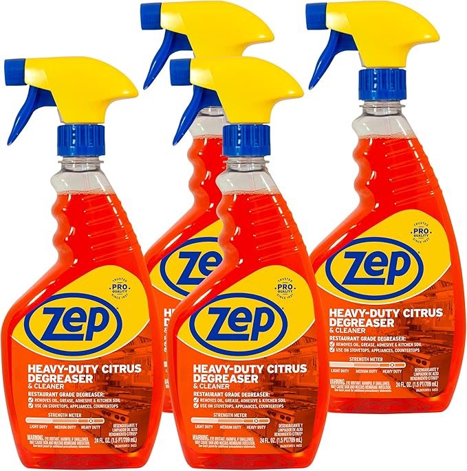 Zep Heavy-Duty Citrus Cleaner Spray Bottle (24 Fl Oz (Pack of 4))