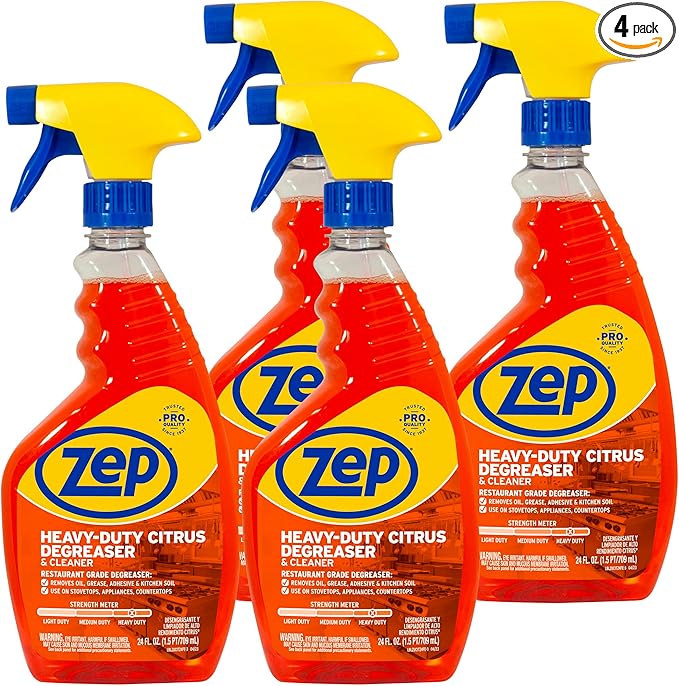 Zep Heavy-Duty Citrus Cleaner Spray Bottle (24 Fl Oz (Pack of 4))
