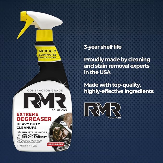 RMR Extreme Degreaser and Cleaner - Advanced Indoor/Outdoor Formula for Heavy-Duty Commercial, Residential, Automotive, and Equipment Cleaning, 32 Ounces Makes up to 4 Gallons