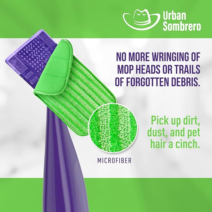 Reusable Mop Pads 6 Pack Compatible with Swiffer Wet Jet, 12-inch Refills for Microfiber Mop Refills Compatible Alternative for Swiffer Wet Pads for Household Cleaning Refills…