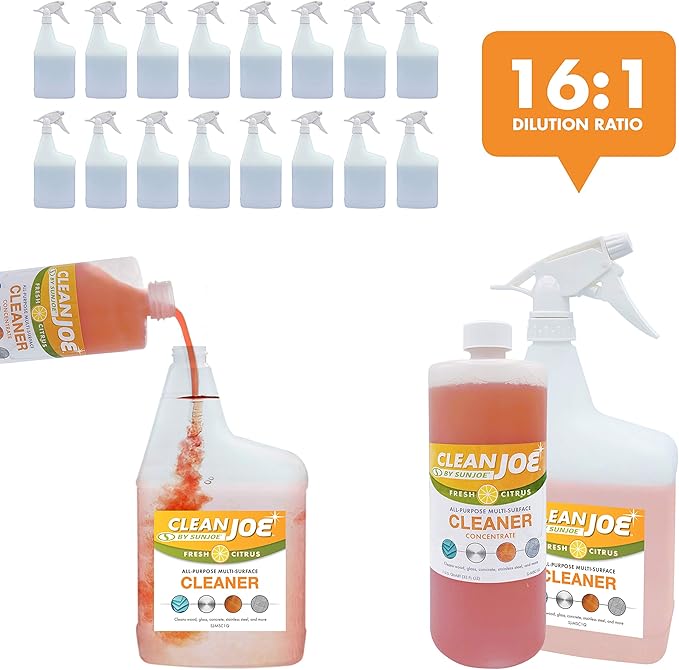 Sun Joe SJ-MSC1Q 32-oz Concentrate Multi-Surface Cleaner with Spray Bottle and Measuring Cup