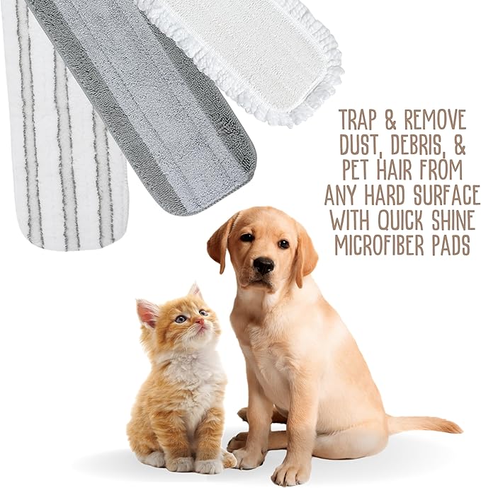 Quick Shine Ultimate Gold Spray Mop Kit | All-in-One 10 Piece Kit w/ Interchangeable Attachments | No Batteries Needed | Pro Cleaning System for All Floor Types | 2-in-1 Mop