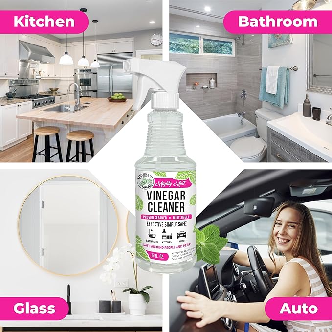 Mighty Mint Vinegar Cleaner, All-Purpose Spray, Spearmint Scent, 16oz