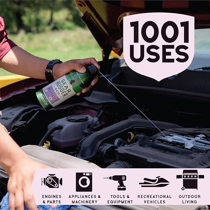 Gear Hugger Degreaser - Eco-Friendly (11 oz, Pack of 3), Degreaser Cleaner Spray - Oven Cleaner, Grill Cleaner & Brake Cleaner, Dissolves Grease & Grime - Plant-Based, No Petroleum, Non-Toxic, No PTFE