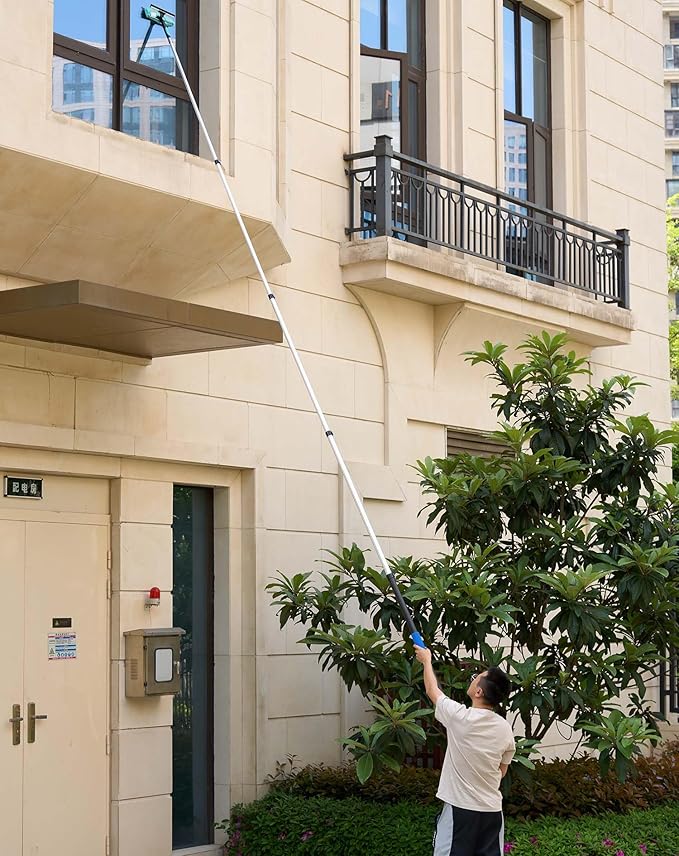 20 Foot High Reach 5-to-12 Foot Long Duster for High Ceilings Fan Cleaner with Sturdy Lightweight Extension Pole