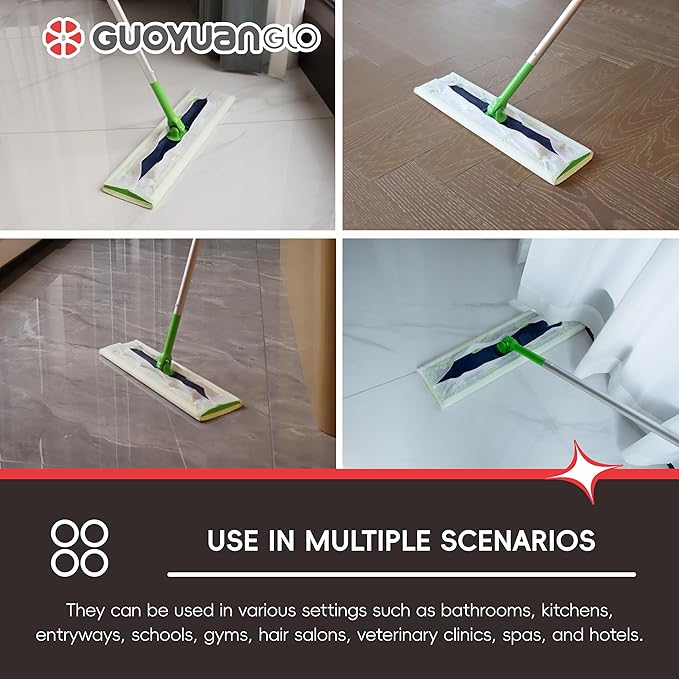 XL Dry Sweeping Cloths Compatible with XL Flat Mop X Large Disposable Mop Cloth for Floor Mopping and Cleaning,9.84x17.32 inch,90 Counts