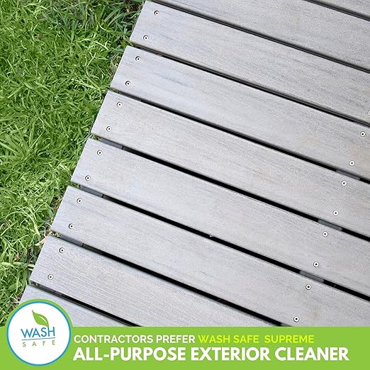 Wash Safe™ SPRAY & CLEAN Commercial-Strength Composite Deck Cleaner | Remove Black Stains | Cleans Up to 1,500 sq. ft. | Deep Set Cleaning, 1 Gal.