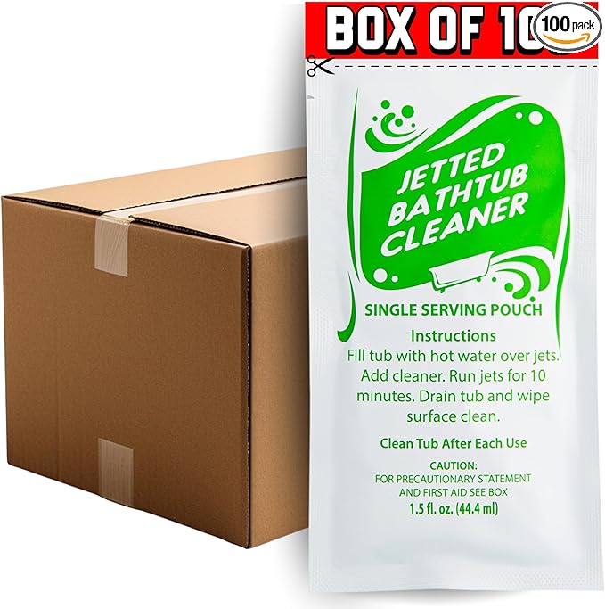 Jetted Bathtub Cleaner Concentrate Case of 100 1.5 Ounce Pouches