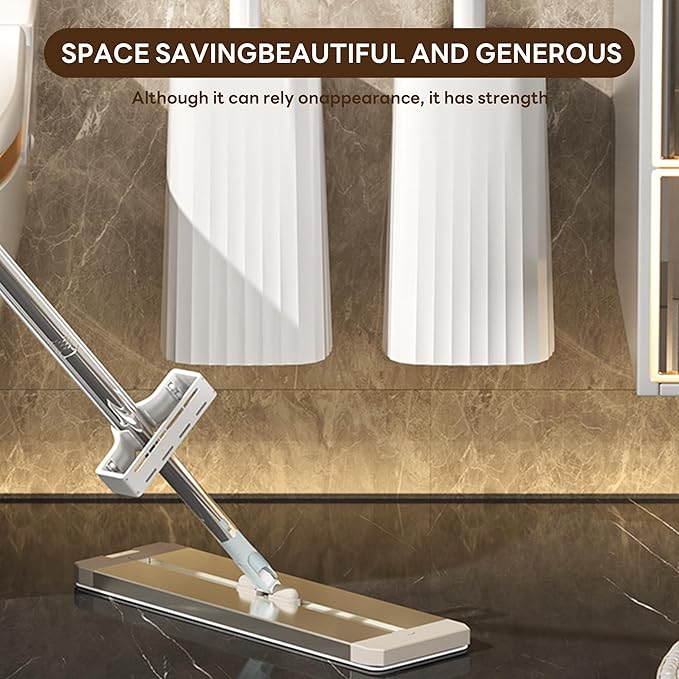 2 Pack Toilet Brush & Holder Set, Lightweight Plastic Handle, Space Saving for Storage, Deep Cleaning, Drip-Proof, Easy to Assemble, Nylon Bristles (2, White)