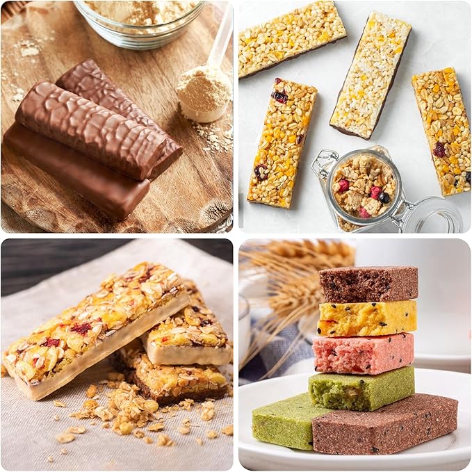 2 Pack Silicone Granola Bar Molds, 8 Cavity Rectangle Protein Bar Mold Silicone Baking Molds for Butter/Chocolate/Candy/Cereal/Energy Bars