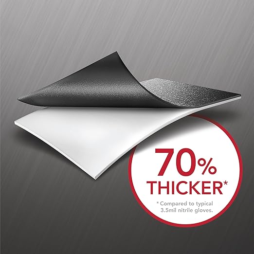 Venom Steel Industrial Nitrile Gloves, Chemical Resistant Disposable Black Gloves, Latex-Free, Powder-Free, Textured Grip, Heavy Duty Two-Layer Protection, 6 mil, Large (Pack of 500)