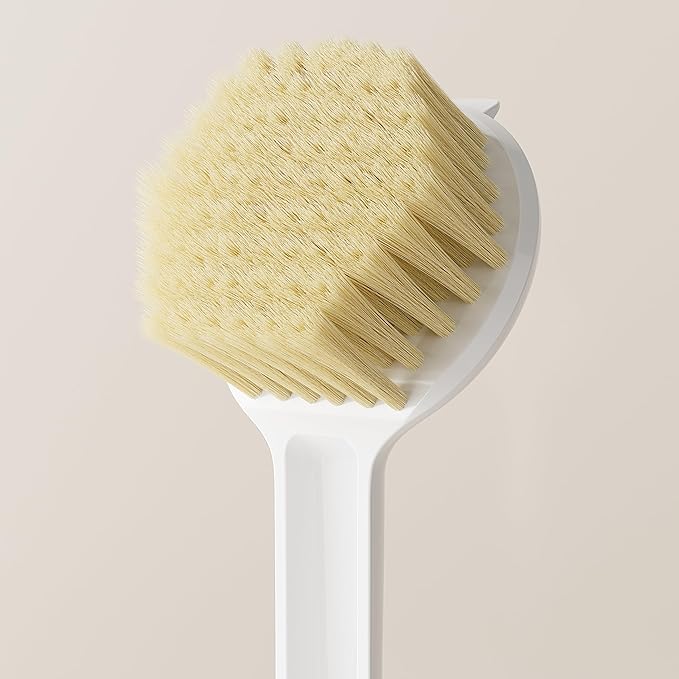 Kitchen Cleaning Brush(Natural Sisal Bristles),Pot Dish Brush Pots Comfortable Long Built-in Scraper Scrub Brush for Pans,Kitchen Sink Cleaning (Transparent