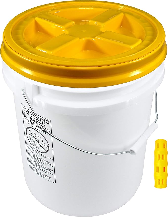 Poly Farm 100 mil Extra Heavy Duty 20 Liter (5.28 Gallon) Bucket with Gamma Seal Lid