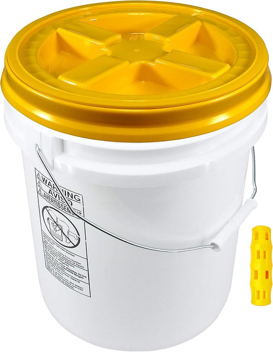 Poly Farm 100 mil Extra Heavy Duty 20 Liter (5.28 Gallon) Bucket with Gamma Seal Lid