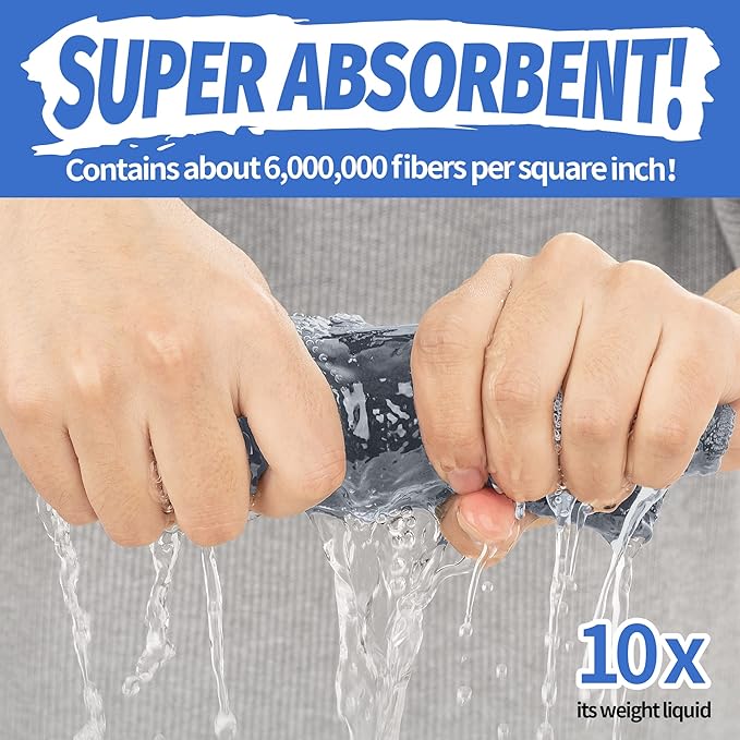 HOMERHYME Microfiber Cleaning Cloths, 8 Pack Cleaning Rags, Lint-Free 300GSM Microfiber Towels Bulk Absorbent Washcloths, All-Purpose Cleaning Towels for Household Kitchen Shop Garage 12.6" x 12.6"