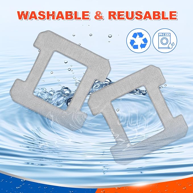 12 Pack Cleaning Rag Compatible with Ecovacs Winbot W2 Omni, W1, W1 Pro Window Vacuum Cleaner Robot, Washable and Reusable W2 Omni Mop Cloth W1 Mop Pad Accessories, Gray