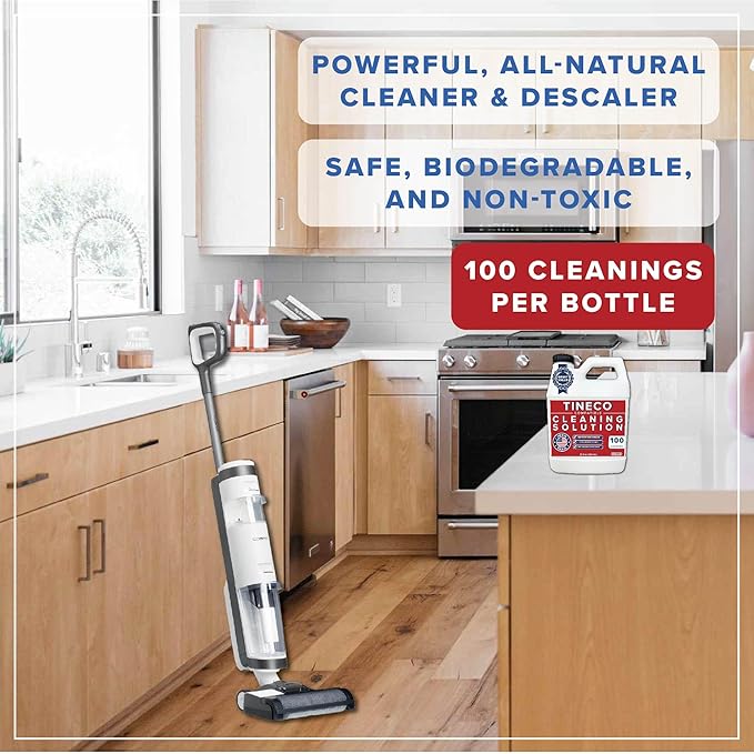 Floor Cleaner Compatible with Tineco - 100 CLEANINGS - 32oz Floor Cleaning Solution for Tineco - Universal Wood Floor Cleaner - Safe, All-Natural - For iFloor3, S7 Pro, S3, S5, S6 (No Steam Models)