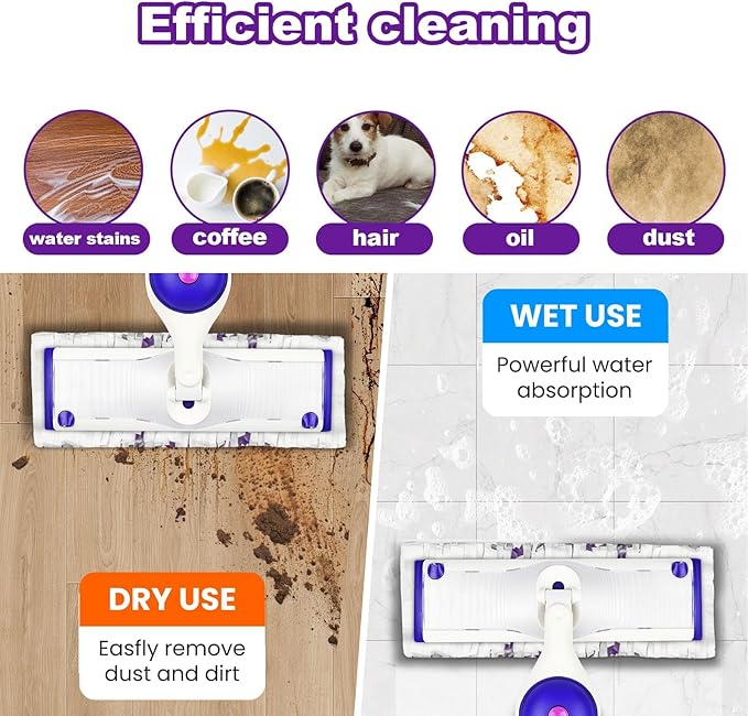 30 Pack Power Mop Mopping Pad Refills for Swiffer PowerMop Multi-Surface Mops, Disposable Replacement Pads Compatible with Swiffer Power Mop for Swiffer Wet Pads Refill