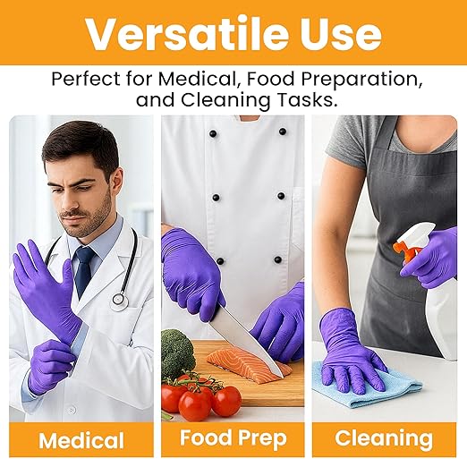 SAFEWAY Nitrile Gloves, 2000 Ct, Large, Powder-Free, Latex-Free, All-Purpose, Professional Disposable Gloves with Textured Fingertips for Medical Use, Food Prep, Cleaning, Tattoo & More