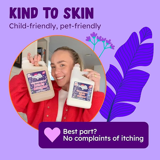 Originally Yellow Plant Based Laundry Detergent | Ultra-Concentrated Natural Laundry Detergent with Organic Lavender | High-Efficiency Clean, Tough on Stains, Gentle on Fabric | 64Oz