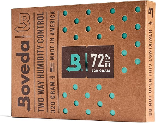 Boveda 72% Two-Way Humidity Control Pack For Large Wood Humidifier Boxes – Size 320 – Single – Moisture Absorber – Humidifier Pack – Individually Wrapped Hydration Packet
