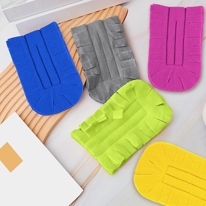 Zubebe 20 Pcs Duster Refill Reusable Fleece Duster Refills Feather Flat Dusters Multi Surface Washable Cleaning Pads Tools for Home, Blinds, Car, Pet, Furniture, Fans (Stylish Color)