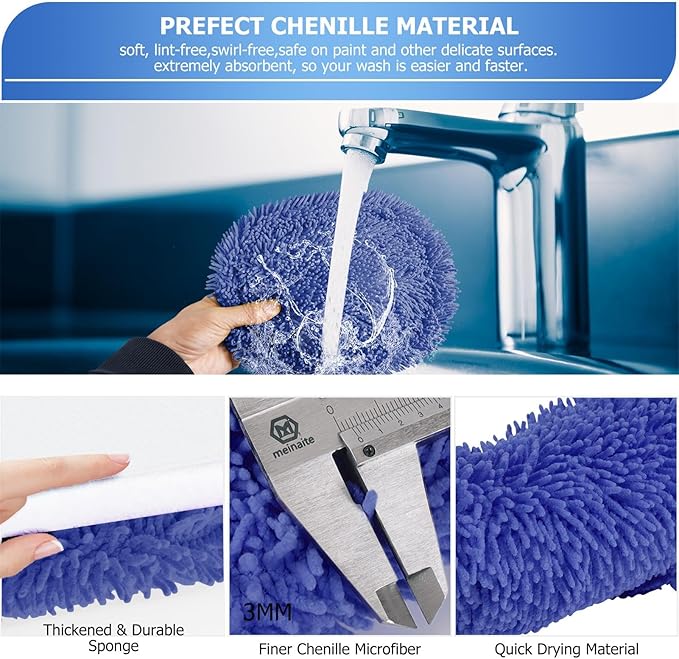 Wall Cleaner,Blue Wall Cleaner Mop with Long Handle Max 66’’ Wall Mop,Rotatable Adjustable Cleaning Mop,Ceiling Dust Mop,Cleaning Tool for Walls/Baseboard/Floors, Car Washes