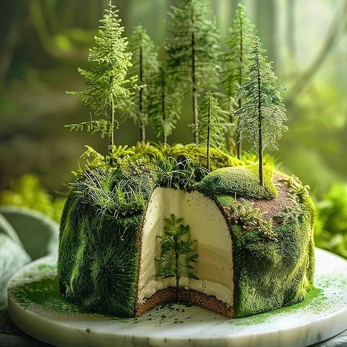 4 Pcs Fern Leaf Cake Decoration Fondant Molds, Multi-Size Leaf Silicone Molds for Baking Cookies, Candies, Chocolate, Dough, Gum, Flower Paste, DIY Resin Clay Plaster Pendant Crafts Reusable