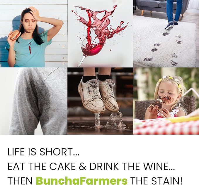 BunchaFarmers All Natural 100% Biodegradable Environmentally Friendly Stain Remover Stick Made in Canada (6 Pack)