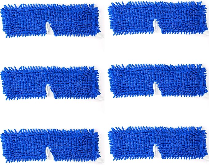 Microfiber Mop Pads,Dust Mop Replacement Head Compatible with O-Cedar Dual-Action,Microfiber&Chenille Mop Replace Head,Dust Mop Refill (Pack of 6) (6)