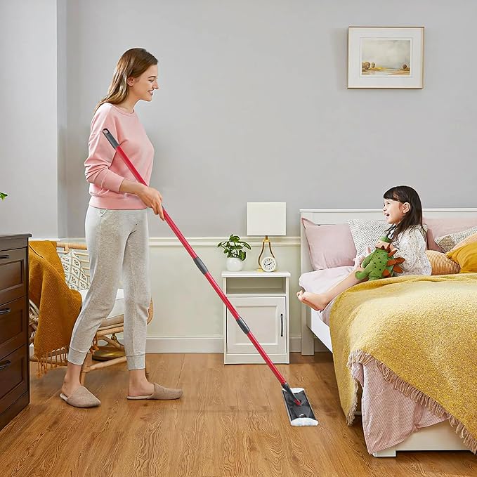 AIR U+ Mop Replacement Pads for O Cedar H2prO Flat Mop System, 4 Pack Mop Pads, Machine Washable Reusable Microfiber Mop Heads Replacements for O-Cedar H2Pro Refills Clean for All Floors Types